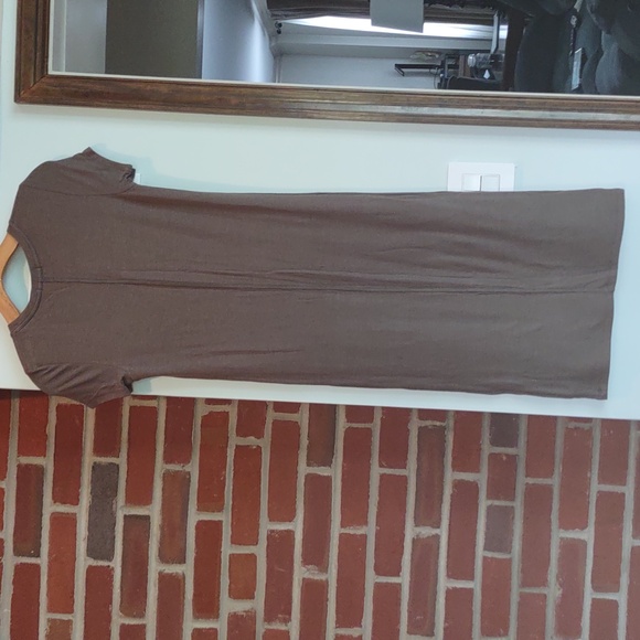 Anthony Thomas Melillo's T-shirt Midi dress, Knit, Taupe, size M, New With Tags - Picture 6 of 8